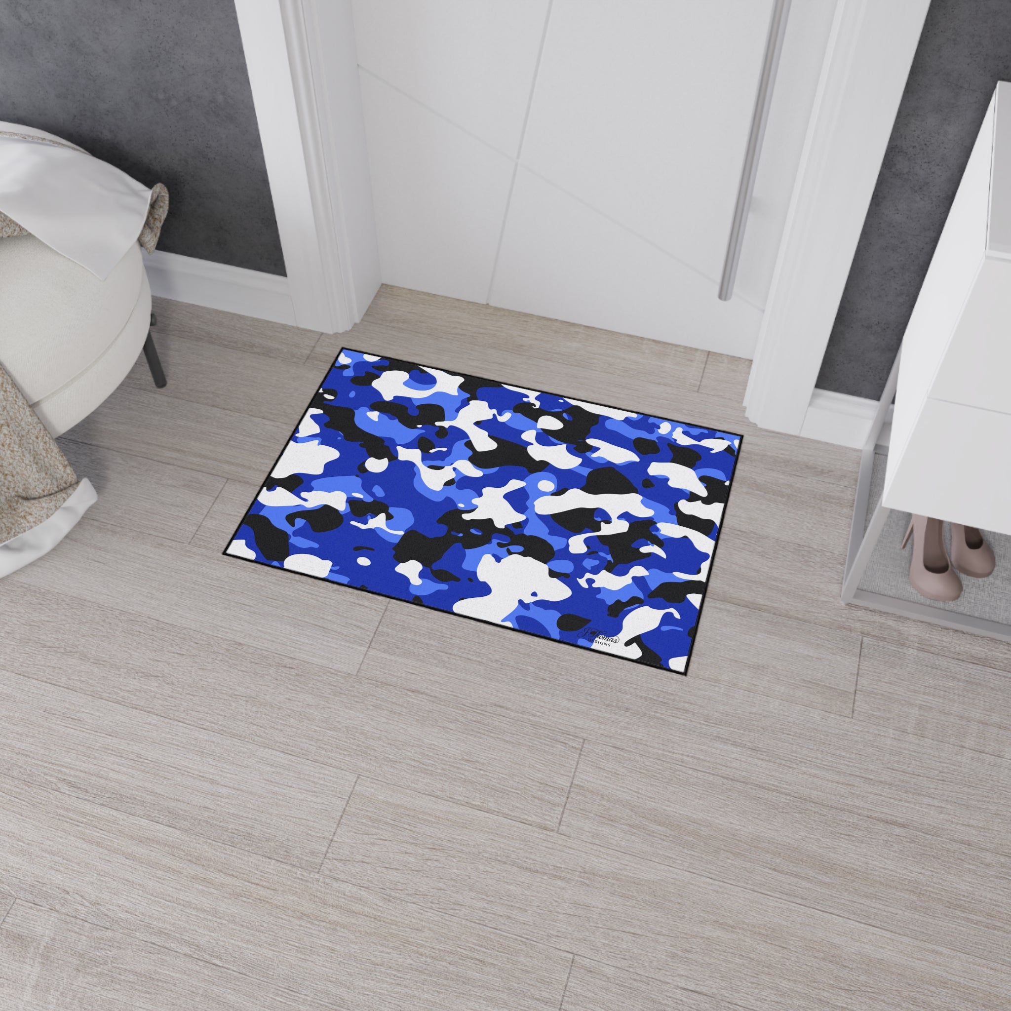 Heavy Duty Floor Mat – Blue Camo