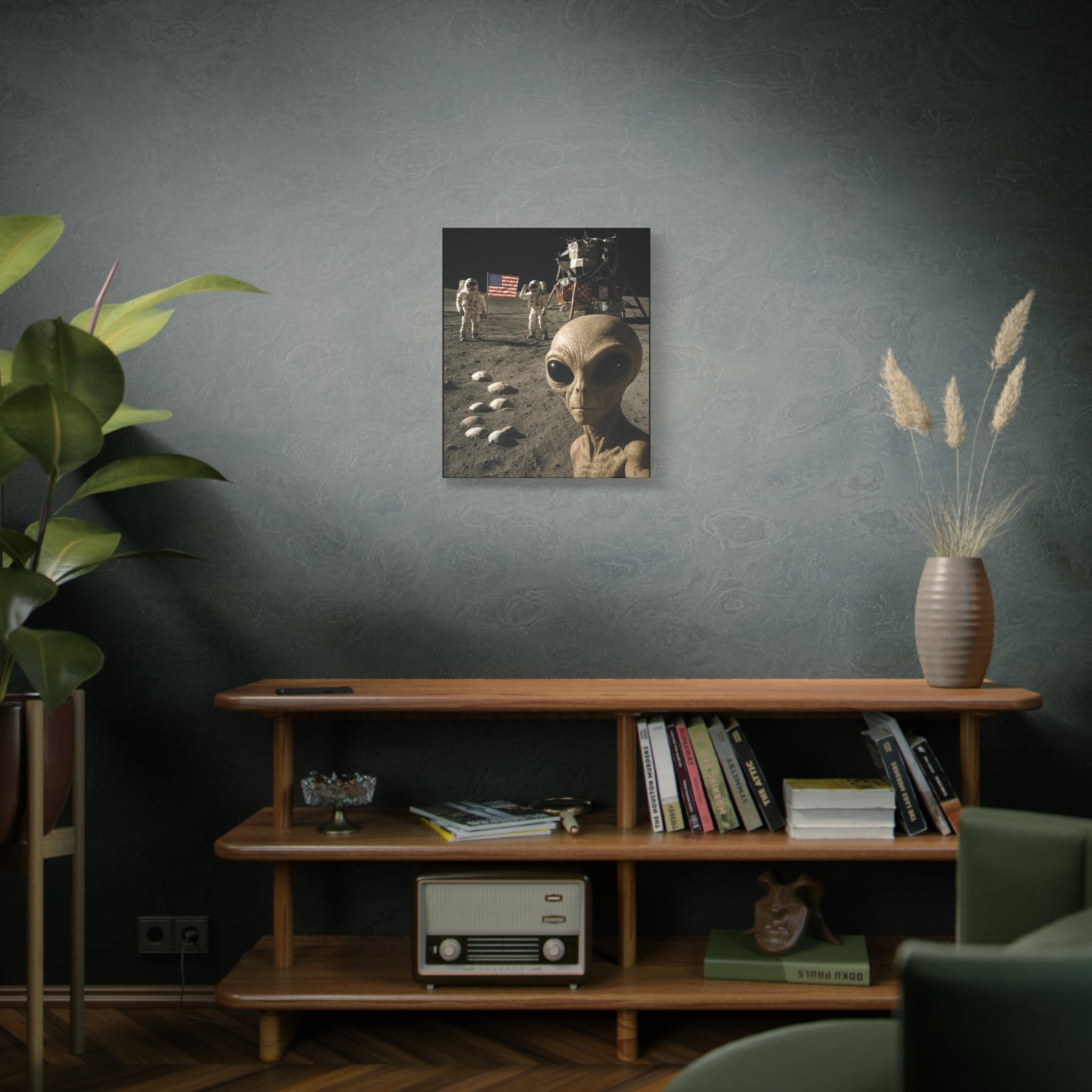 "Moon Invaders" Matte Canvas Print