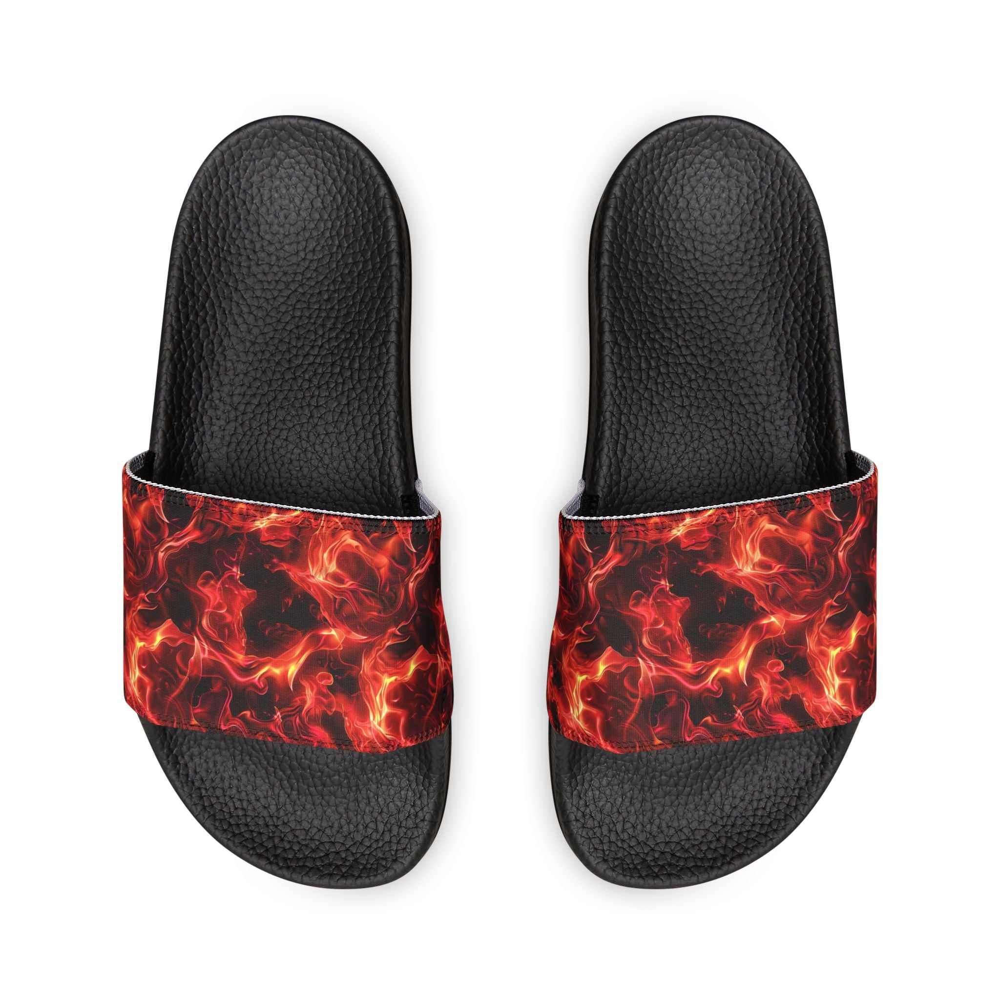 "All-Over Print" Red Flame Men's Removable-Strap Sandals