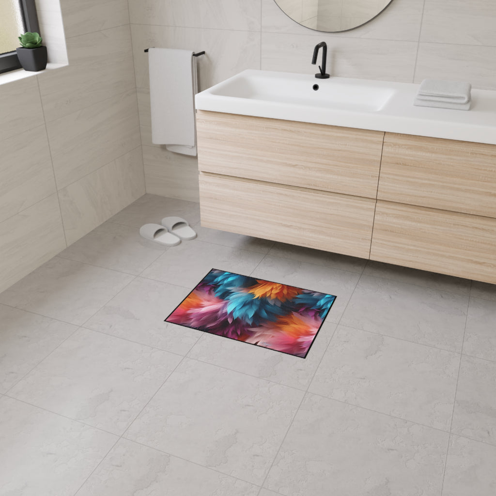 Heavy Duty Floor Mat – Colored Feathers