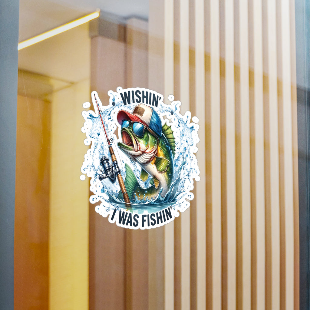 Wishin' I Was Fishin' Vinyl Decal