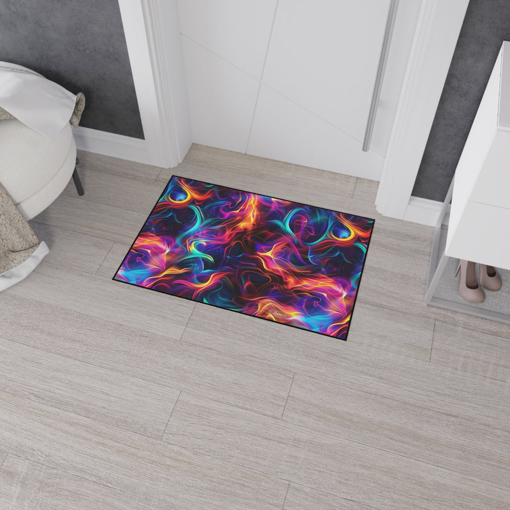 Heavy Duty Floor Mat – Luminous Flames #1