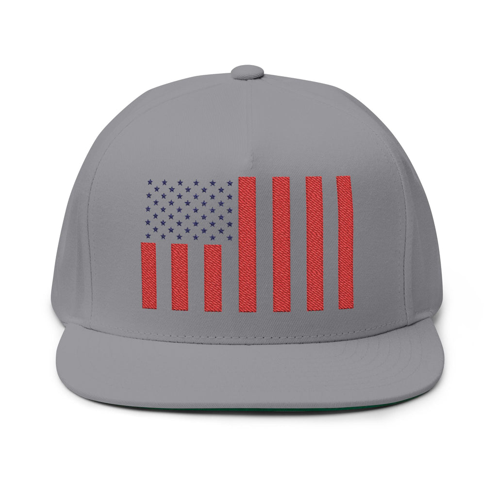 U.S. Civil/Peacetime Flag Embroidered Flat Bill Snapback Cap