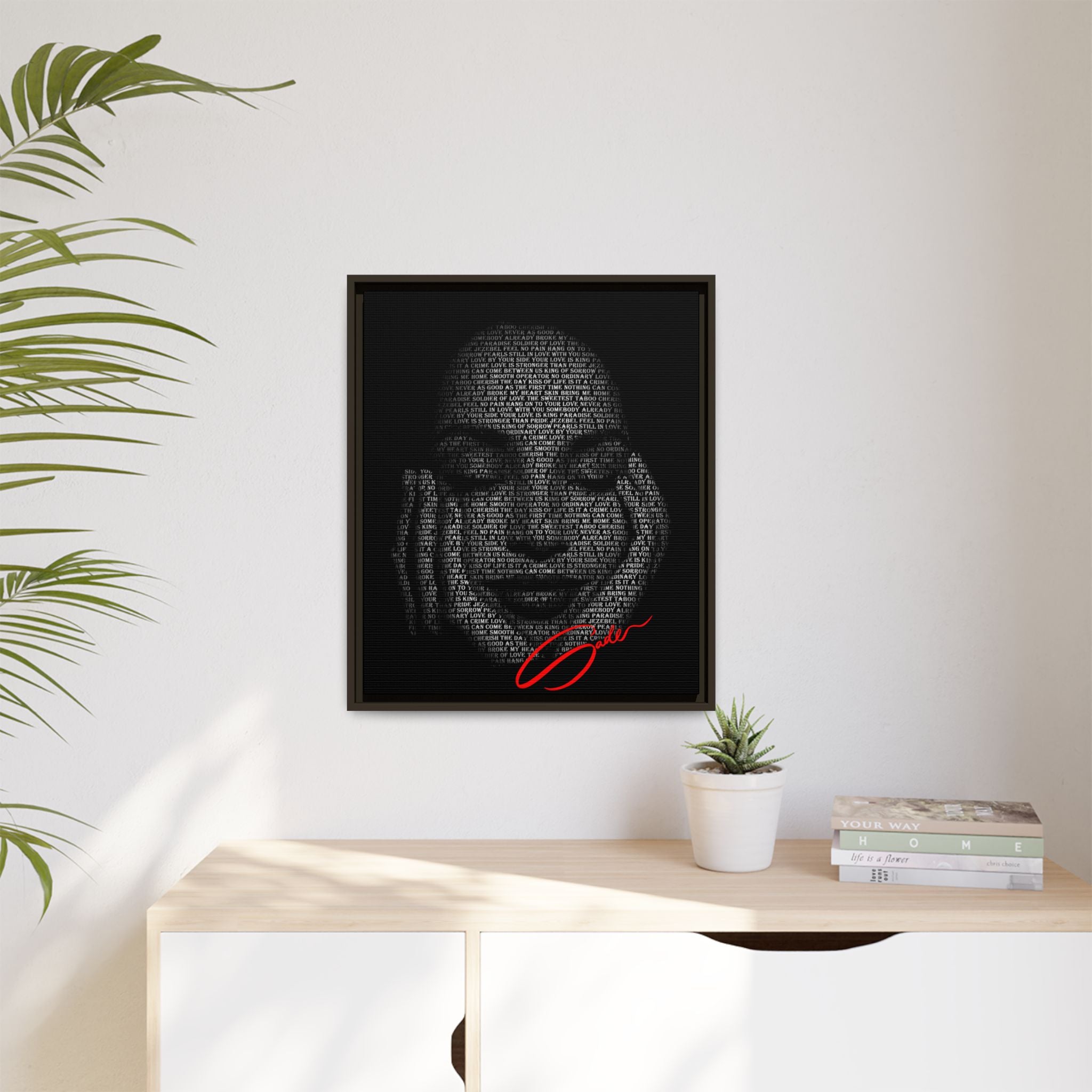 "Sade's Greatest Hits" Framed Canvas Print