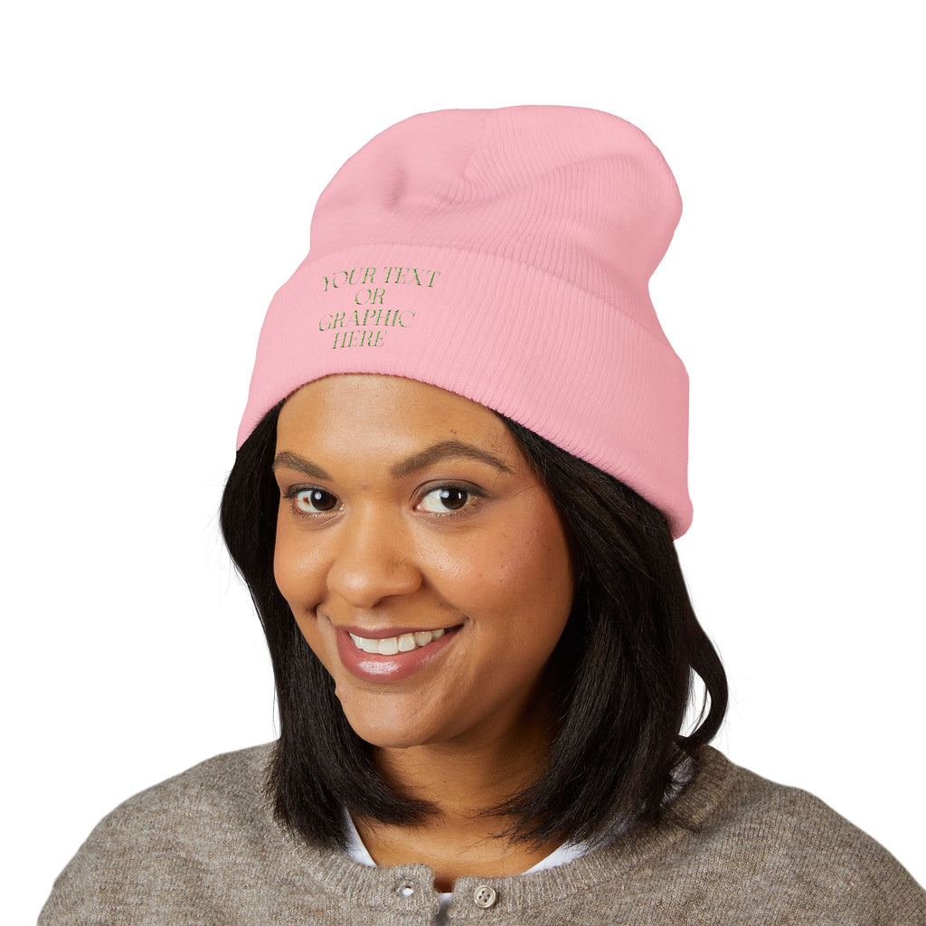 Custom Personalized Embroidered Cuffed Beanie