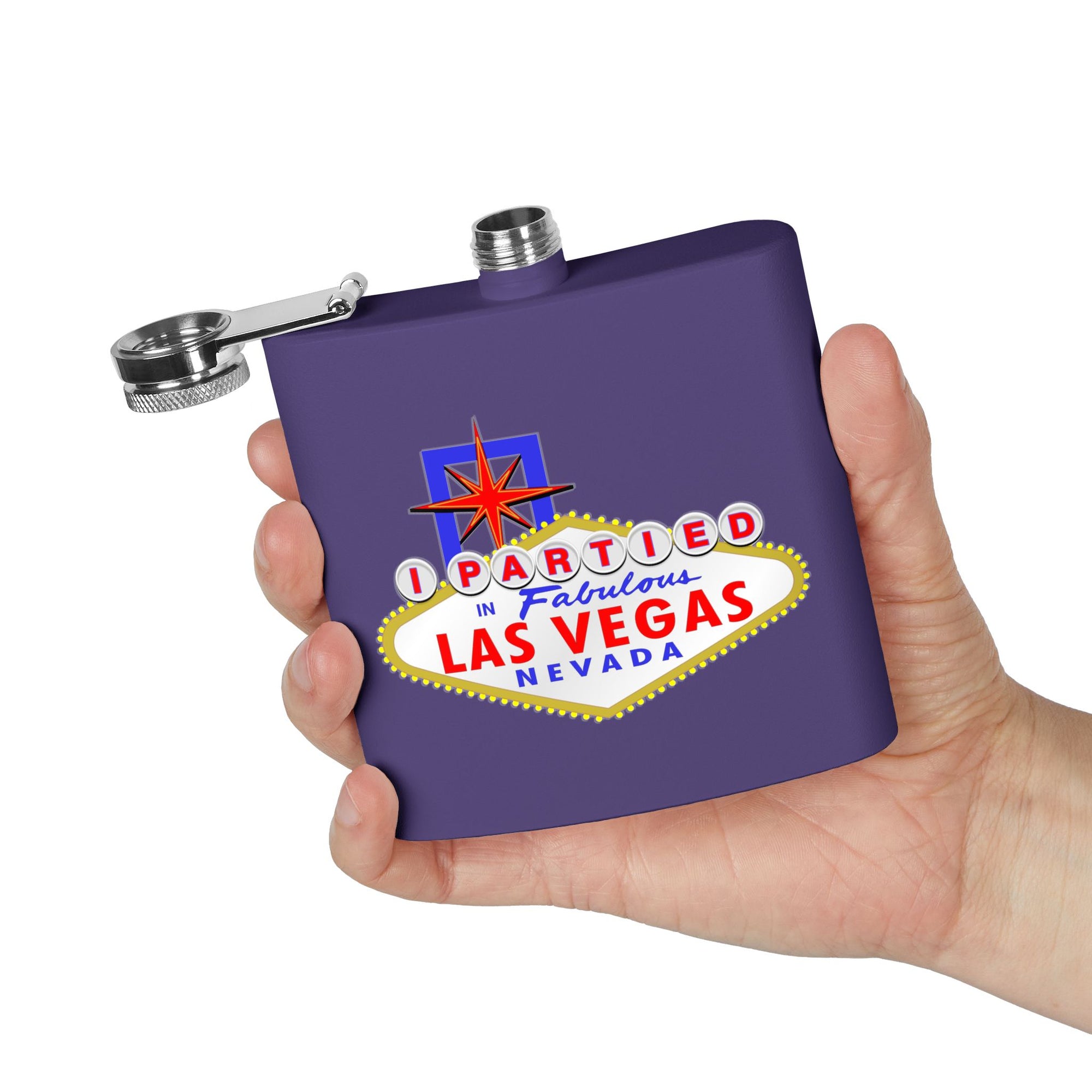 "I Partied" Las Vegas Sign 6oz Flask