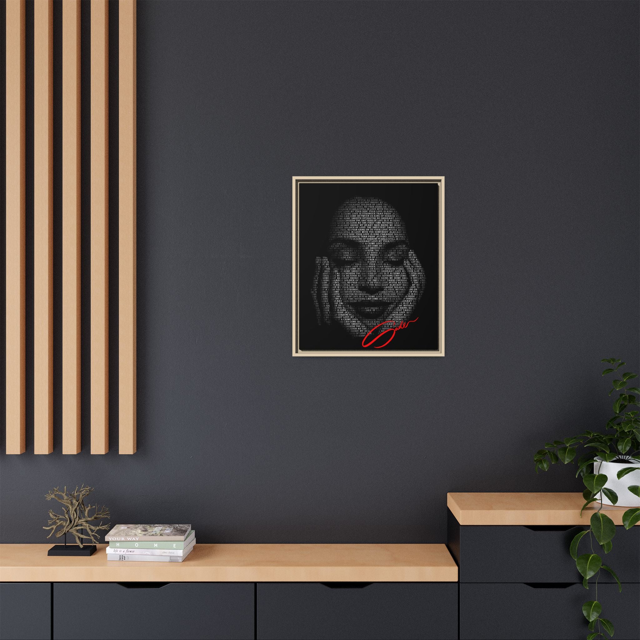 "Sade's Greatest Hits" Framed Canvas Print