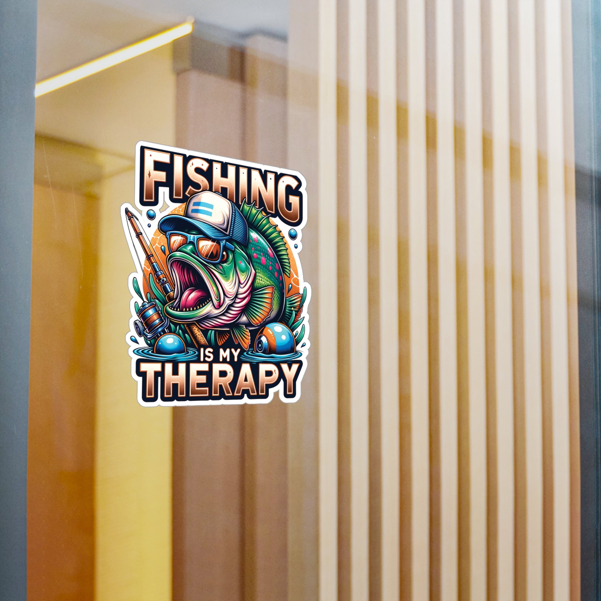 Fishing Is My Therapy Vinyl Decal