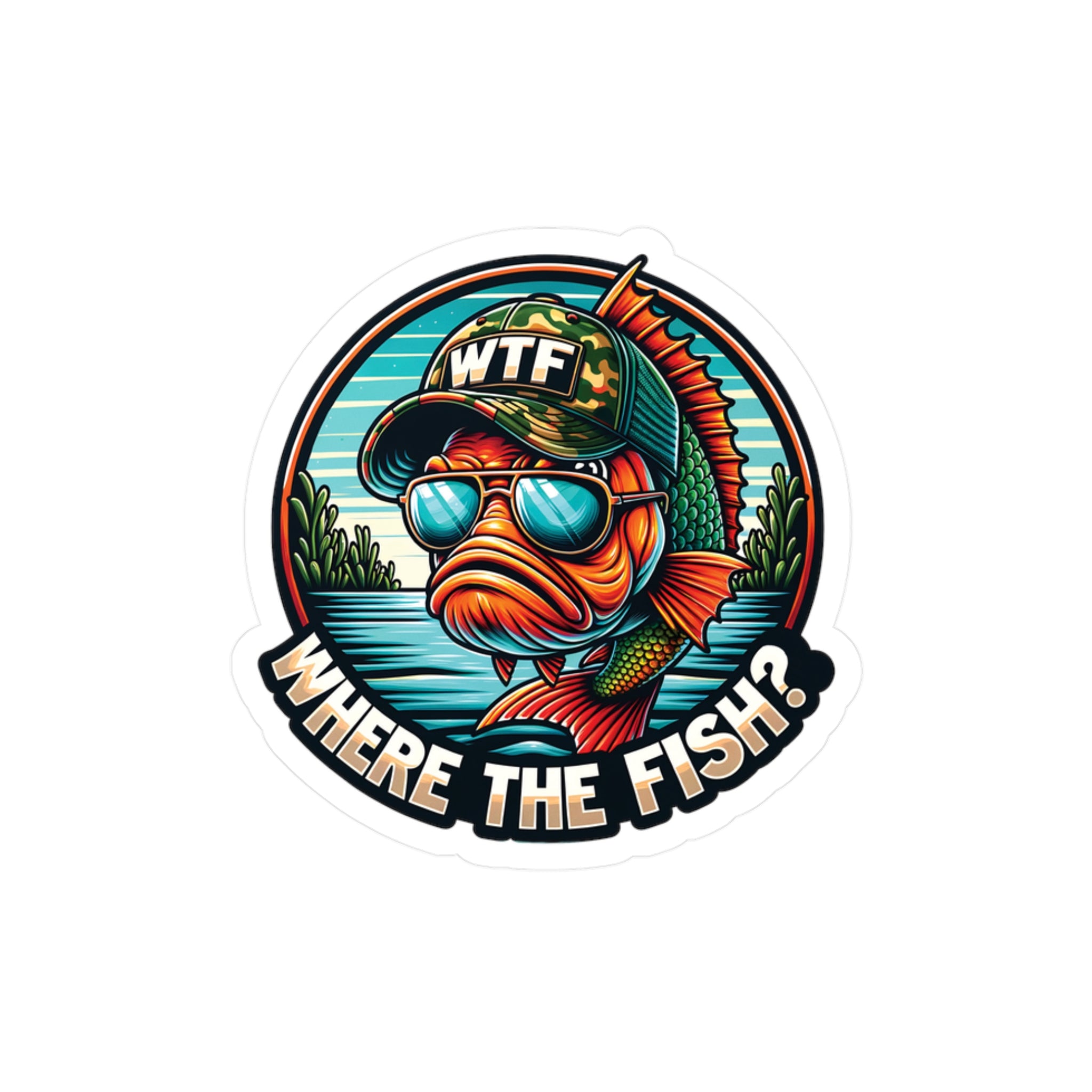 Where The Fish? Vinyl Decal
