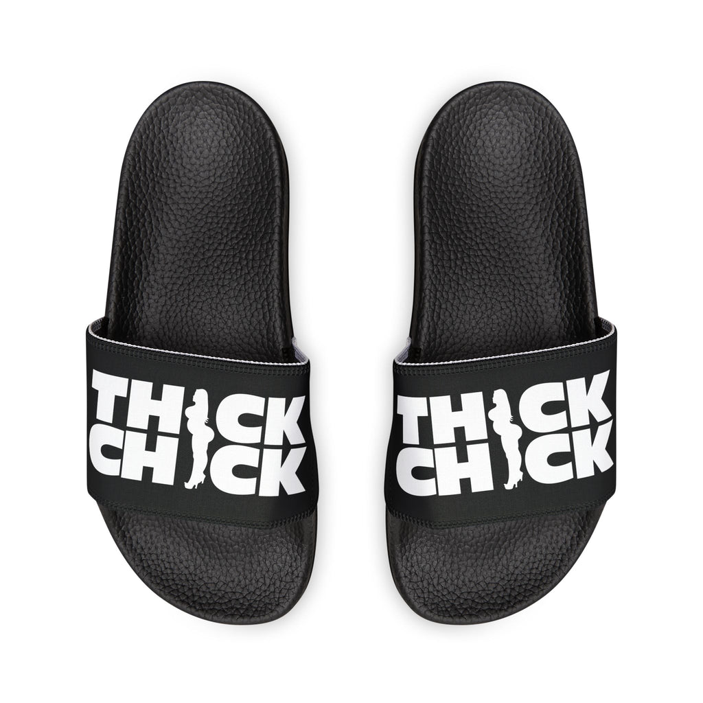 "All-Over Print" - Thick Chick Men's Removable-Strap Sandals - Black