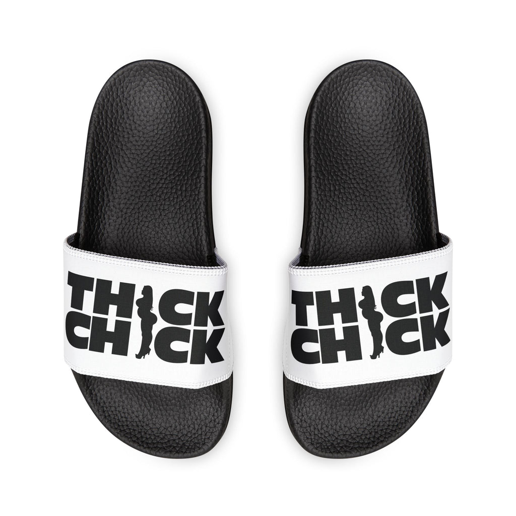 "All-Over Print" - Thick Chick Men's Removable-Strap Sandals - White