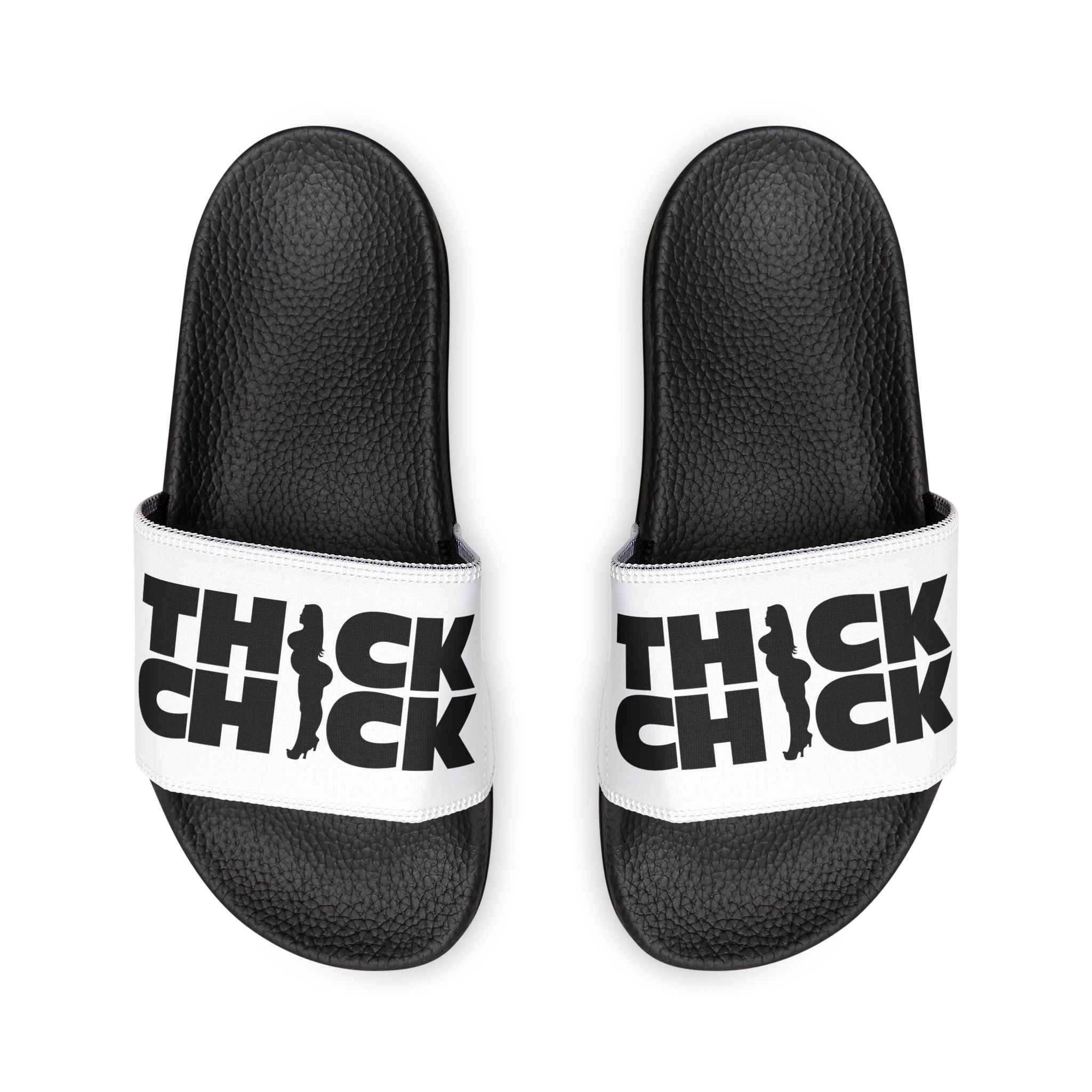 "All-Over Print" - Thick Chick Men's Removable-Strap Sandals - White