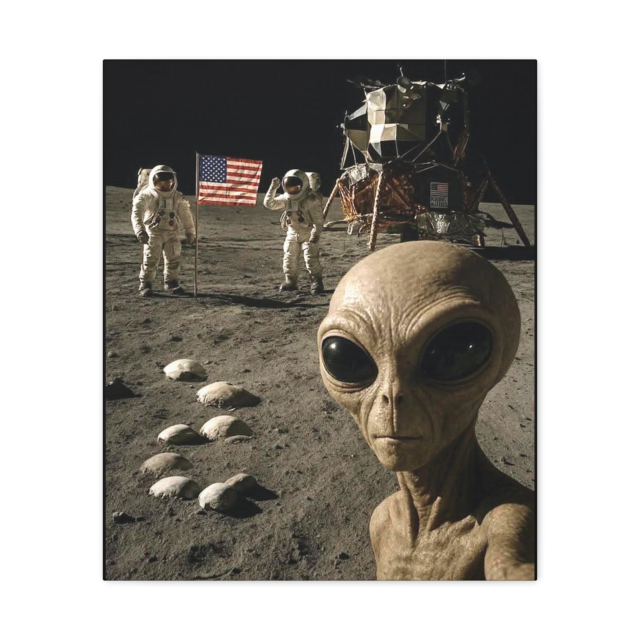 "Moon Invaders" Matte Canvas Print