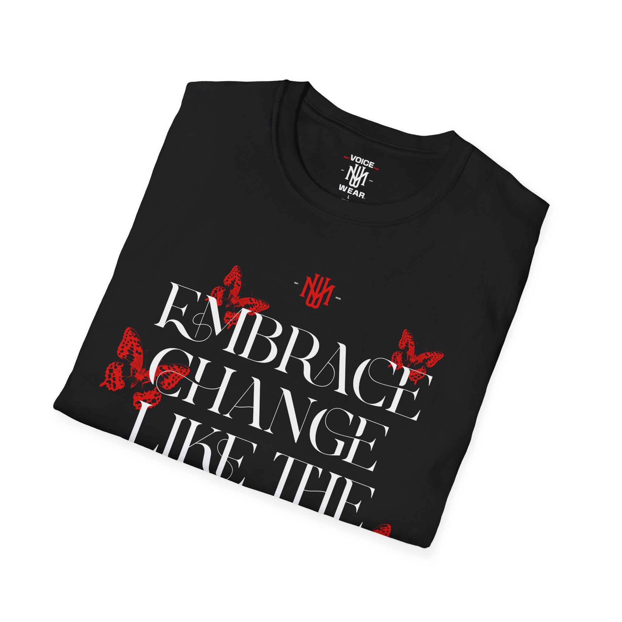 "Embrace Change" - Red - "moti-Voice-tion Wear" T-Shirt
