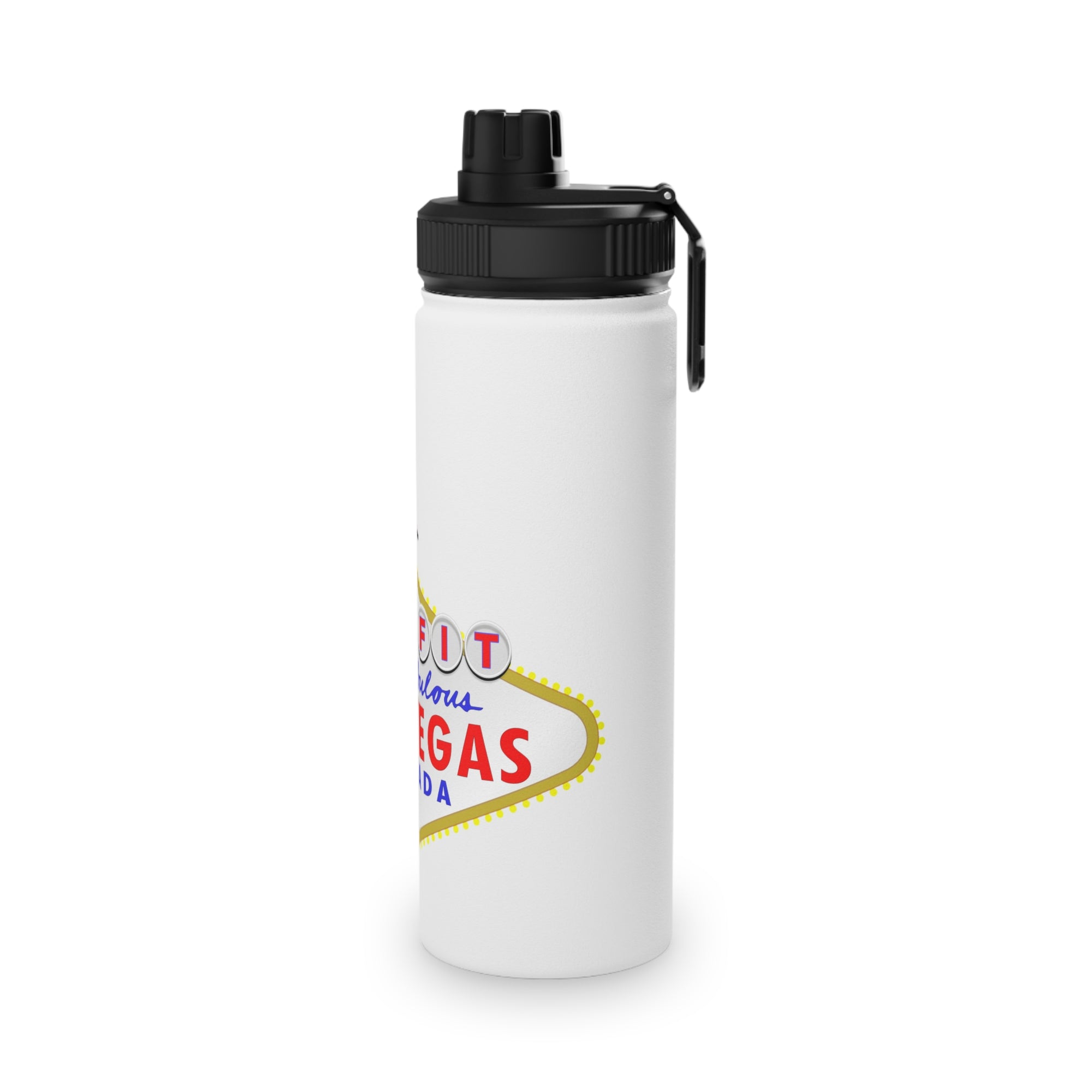 "Get Fit" Las Vegas Sign Stainless Steel Water Bottle