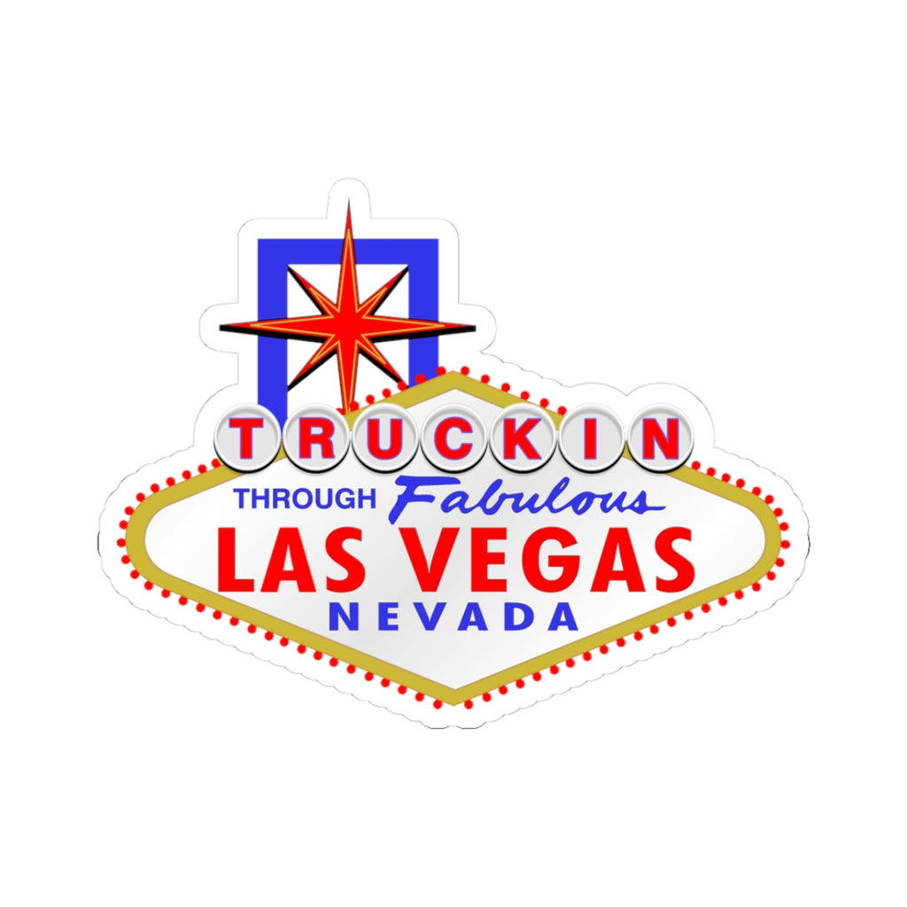 Truckin - Las Vegas Sign - Kiss Cut Sticker
