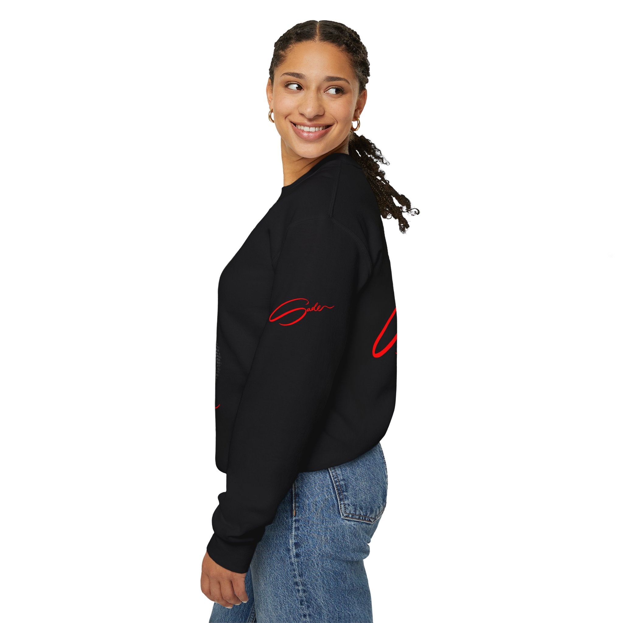 Teshi's Sade's Greatest Hits Sweatshirt — Red Text
