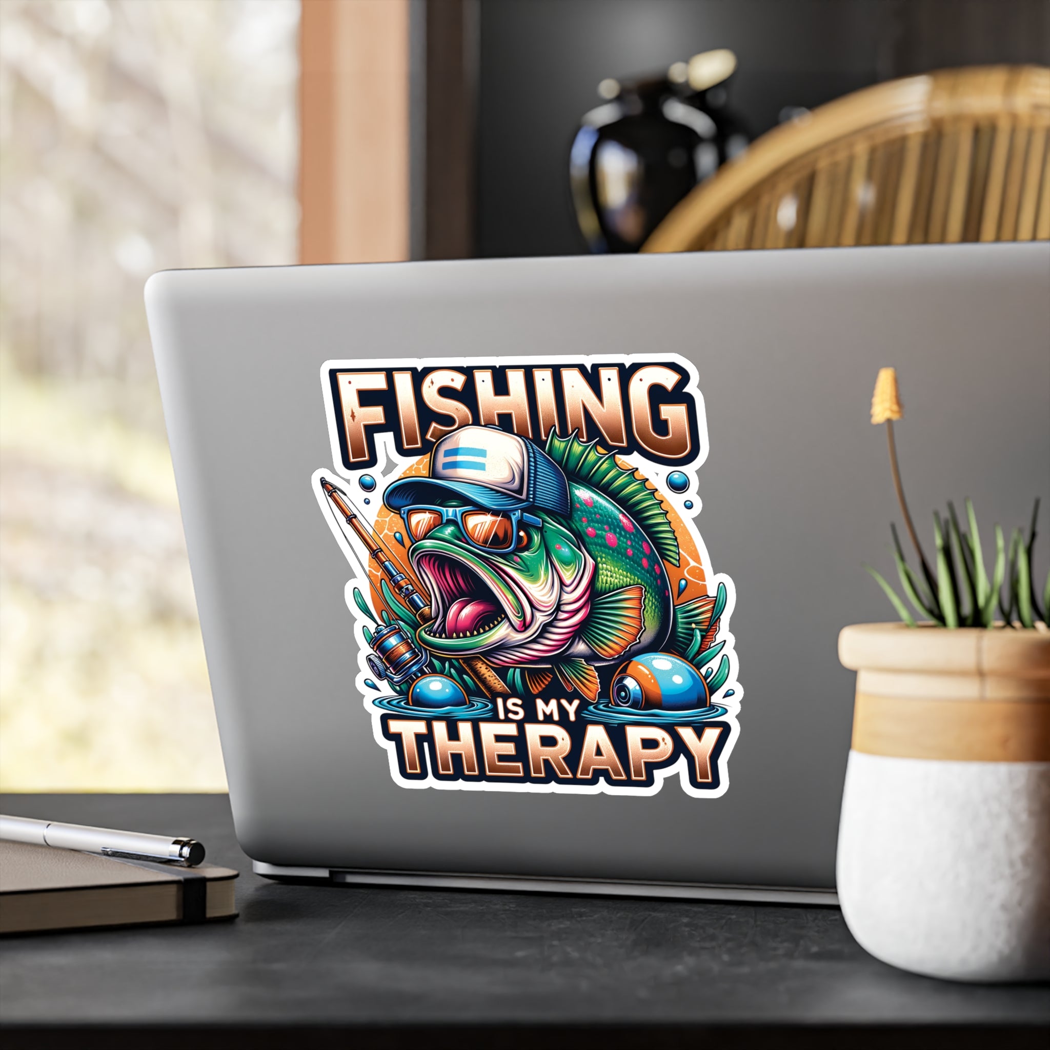 Fishing Is My Therapy Vinyl Decal