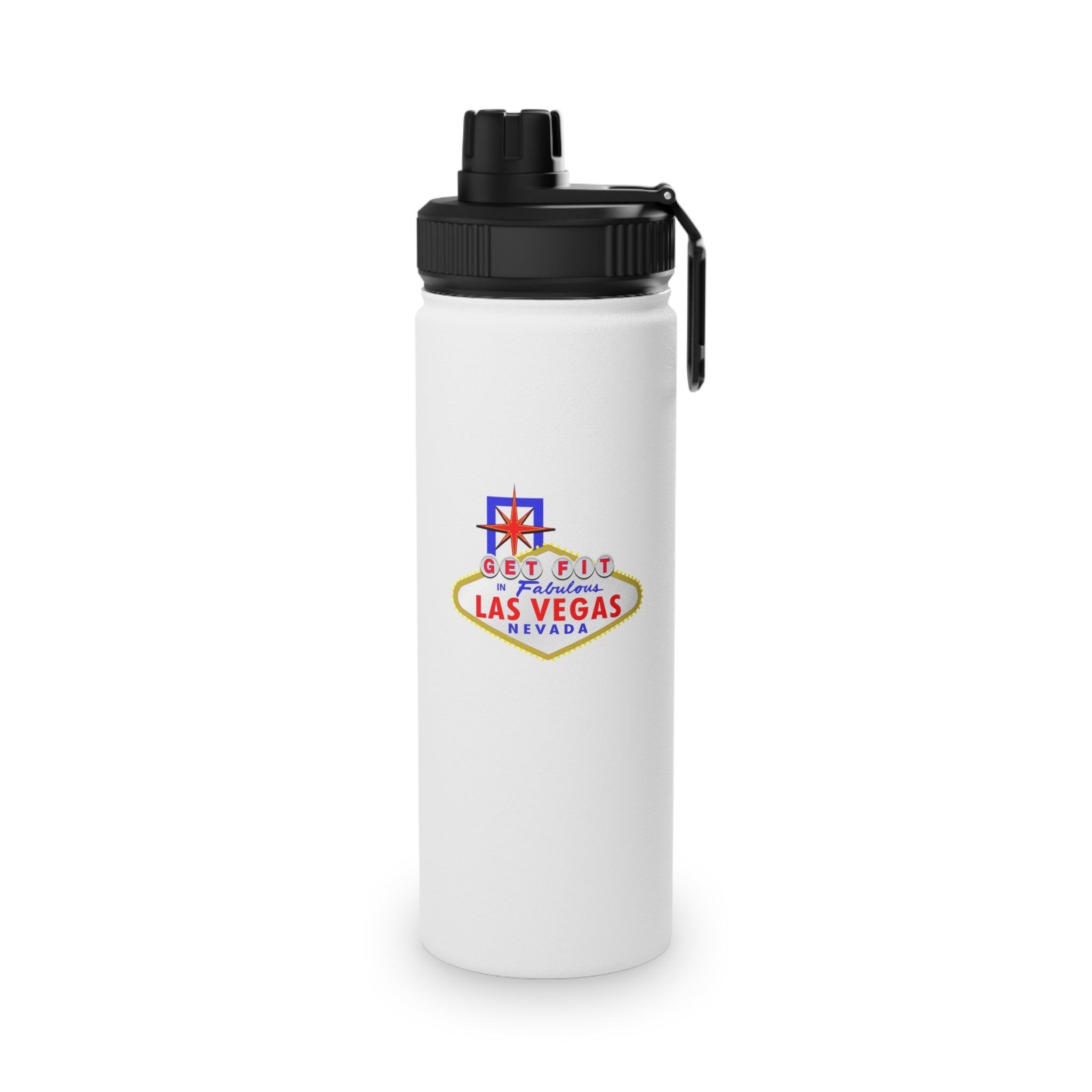 "Get Fit" Las Vegas Sign Stainless Steel Water Bottle