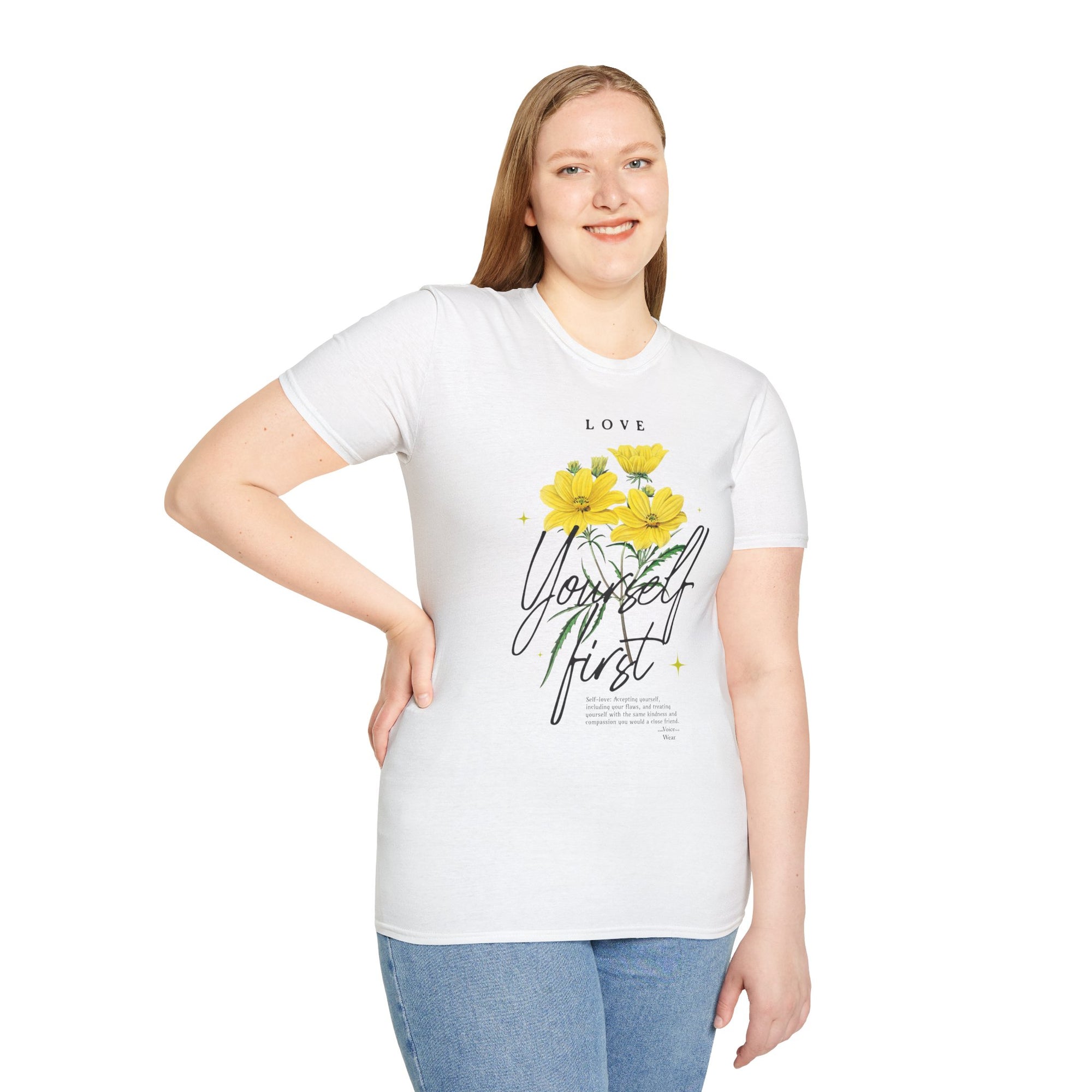 "Love Yourself First" - "moti-Voice-tion Wear" T-Shirt