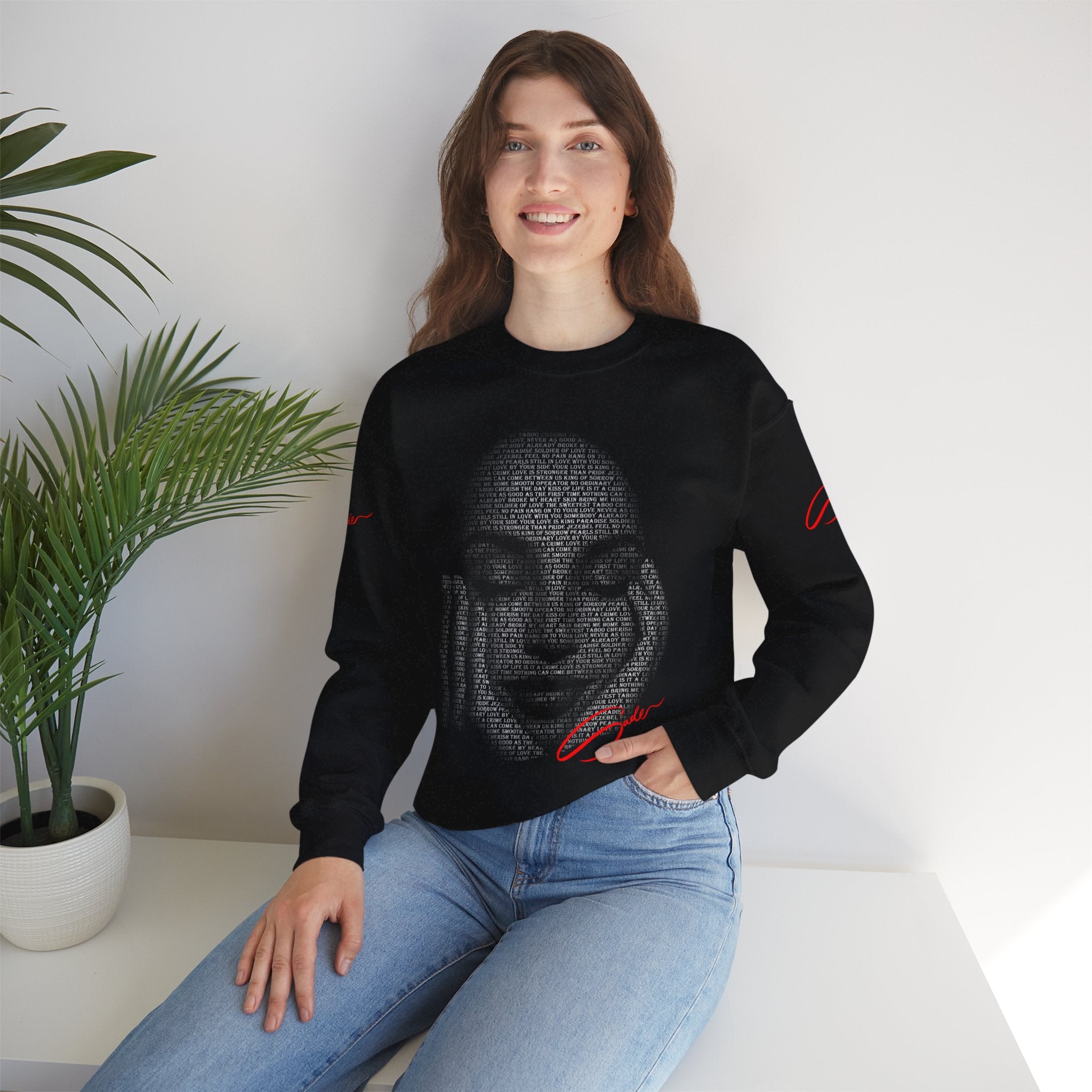 Teshi's Sade's Greatest Hits Sweatshirt — Red Text
