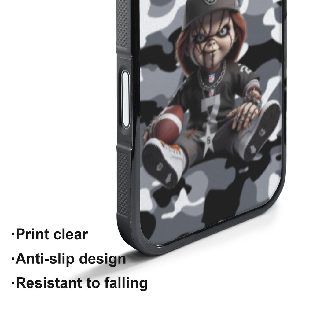 Gray Camo Chucky Raiders Phone Case for iPhone 17 Pro Max